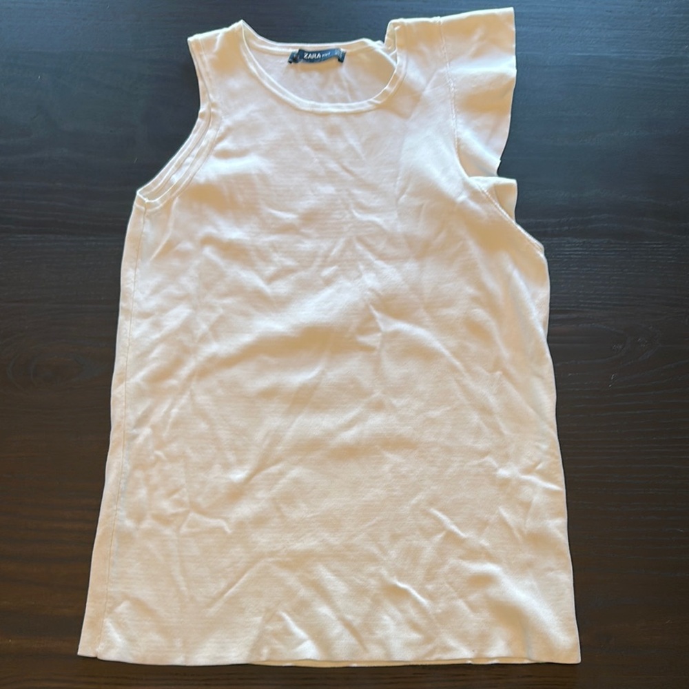 Zara Cream Sleeveless Tank Top